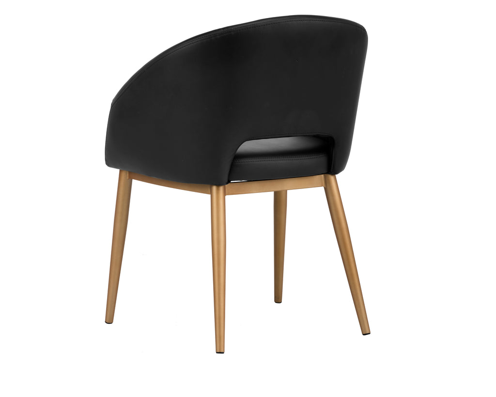 Thatcher Dining Armchair - Black - Antique Grey