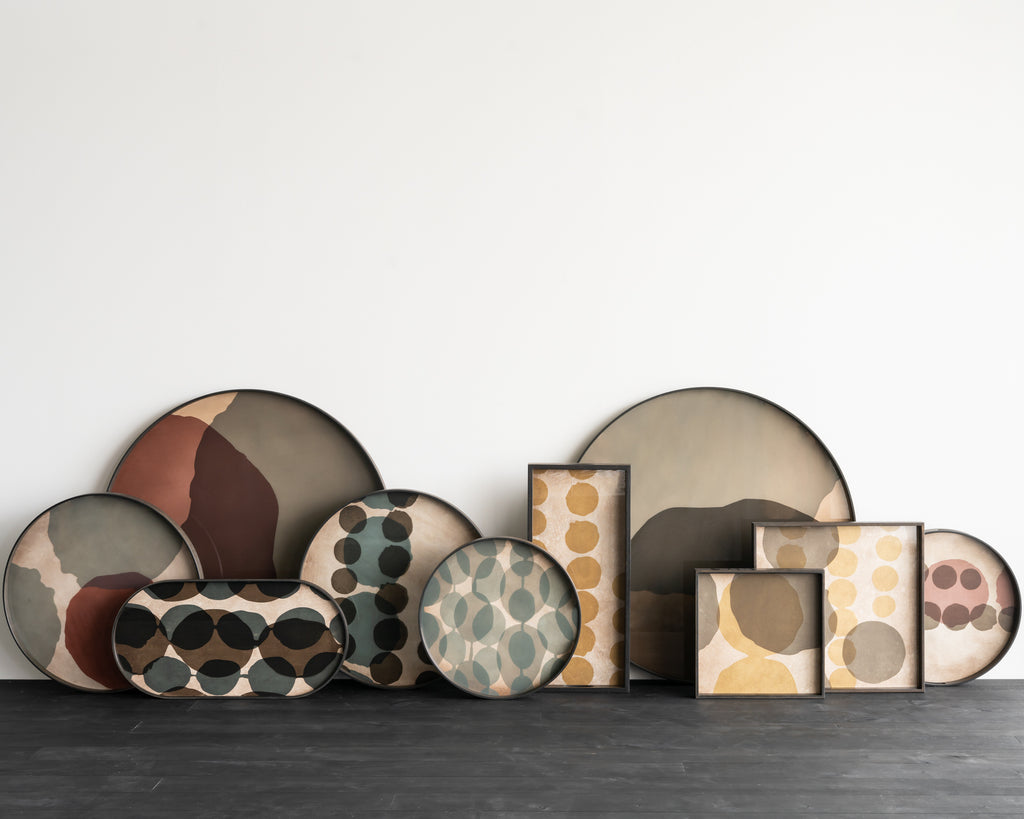 Layered Dots Tray | Glass | Pinot | Round | S