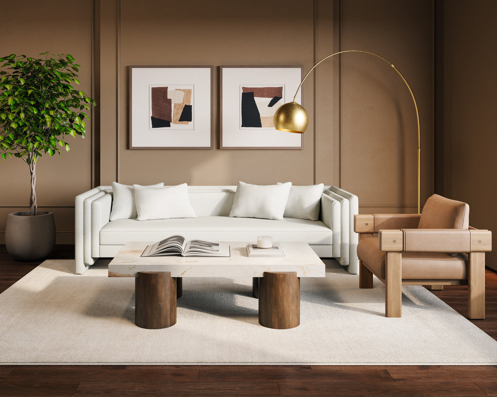 Carmichael Lounge Chair - Ludlow Sesame Leather