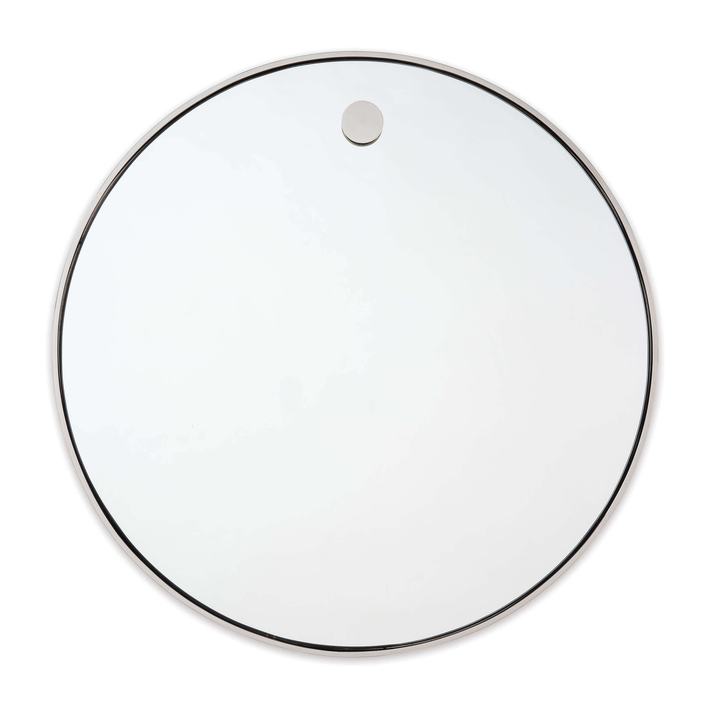 Hanging Circular Mirror | Polished Nickel