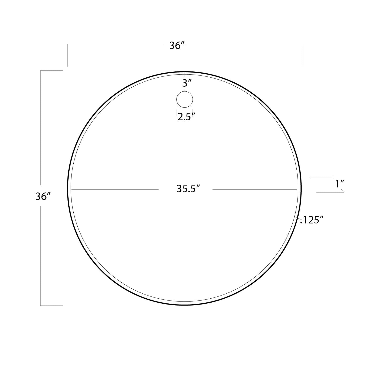 Hanging Circular Mirror | Steel