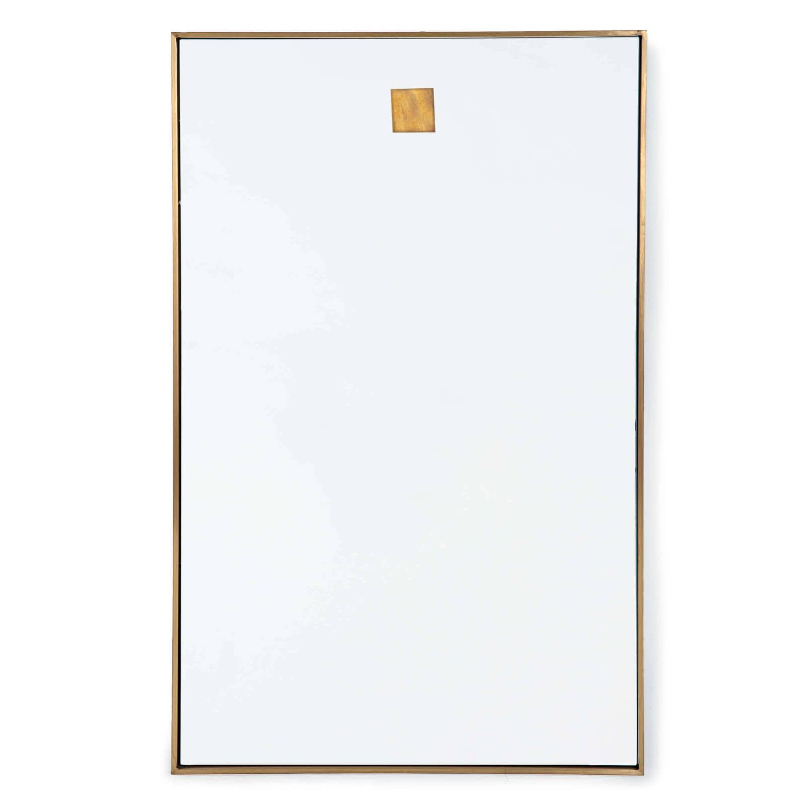 Hanging Rectangle Mirror | Natural Brass