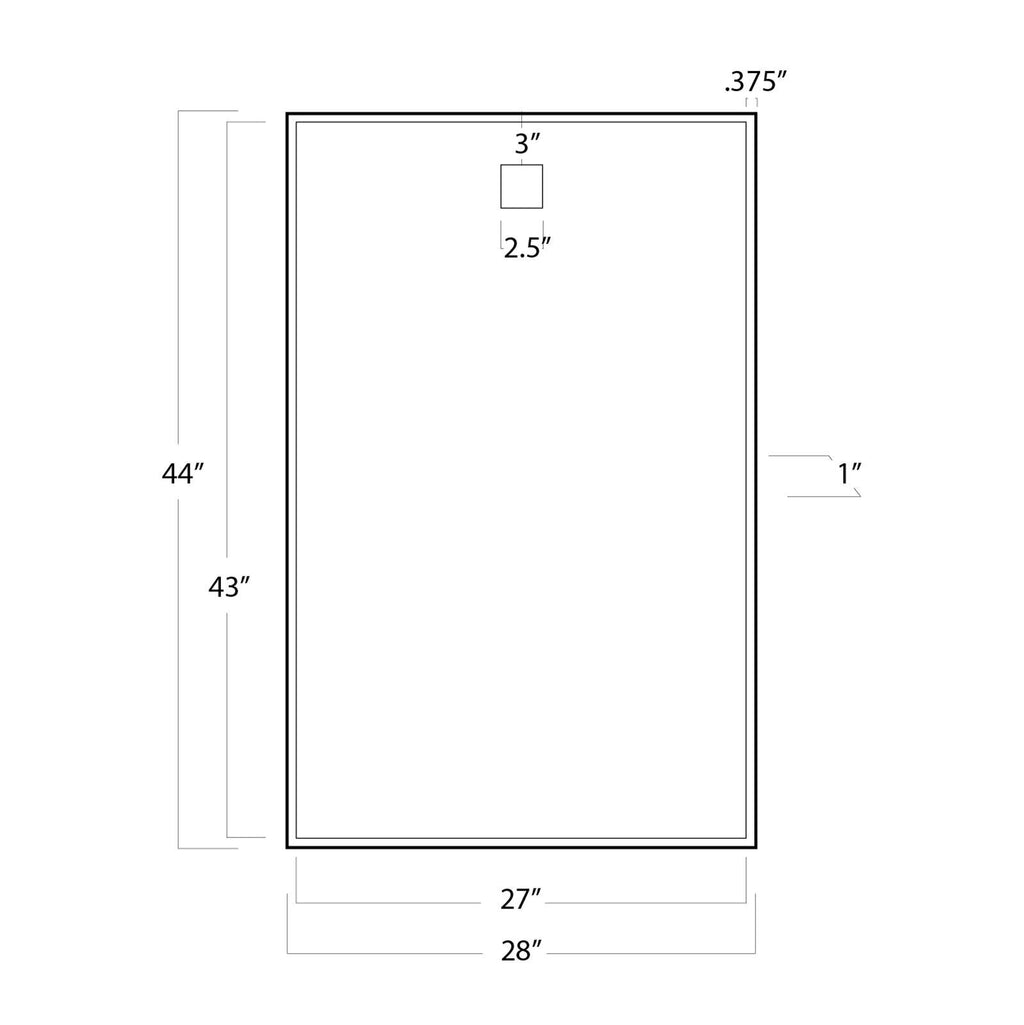 Hanging Rectangle Mirror | Steel