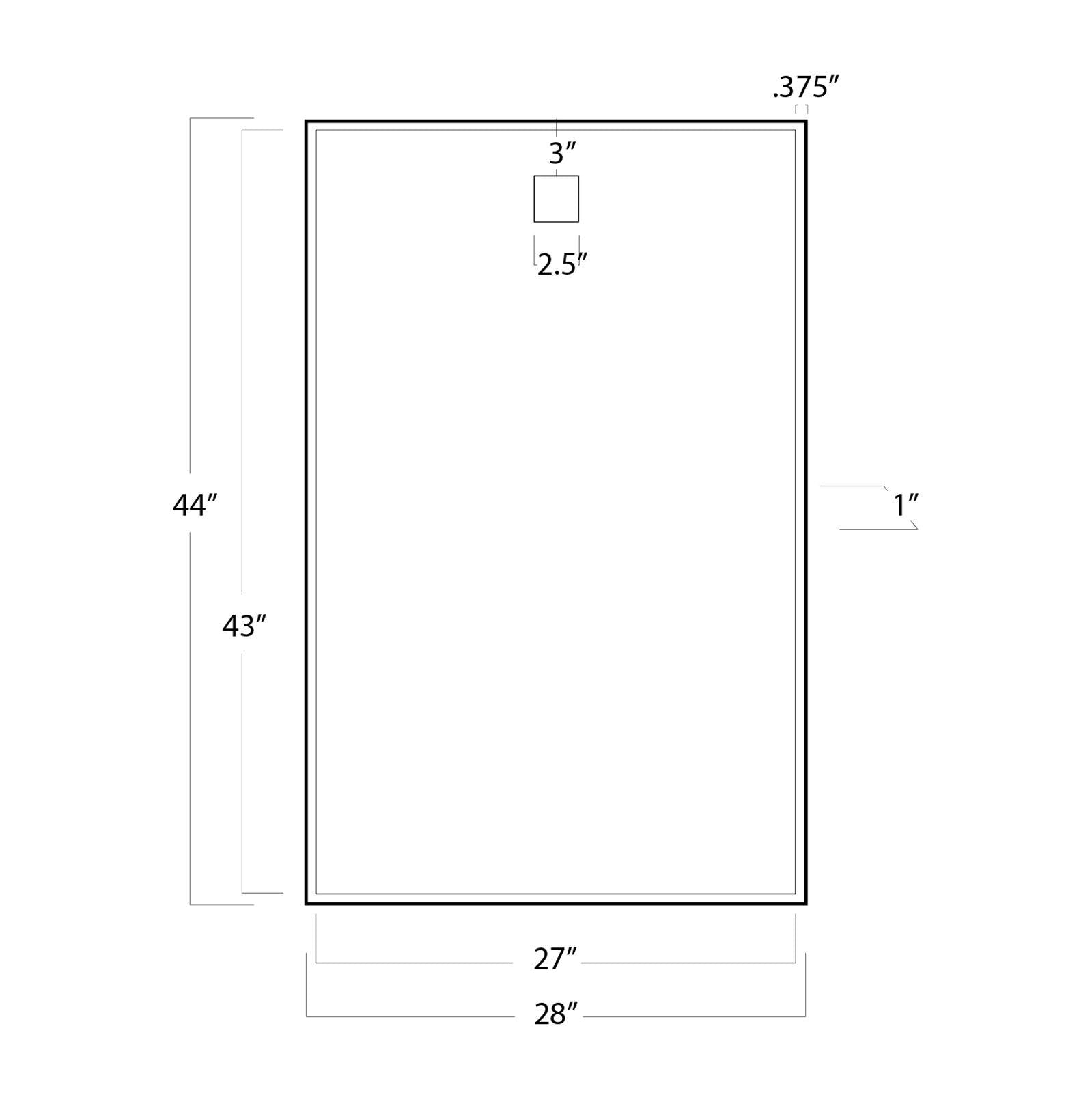 Hanging Rectangle Mirror | Steel