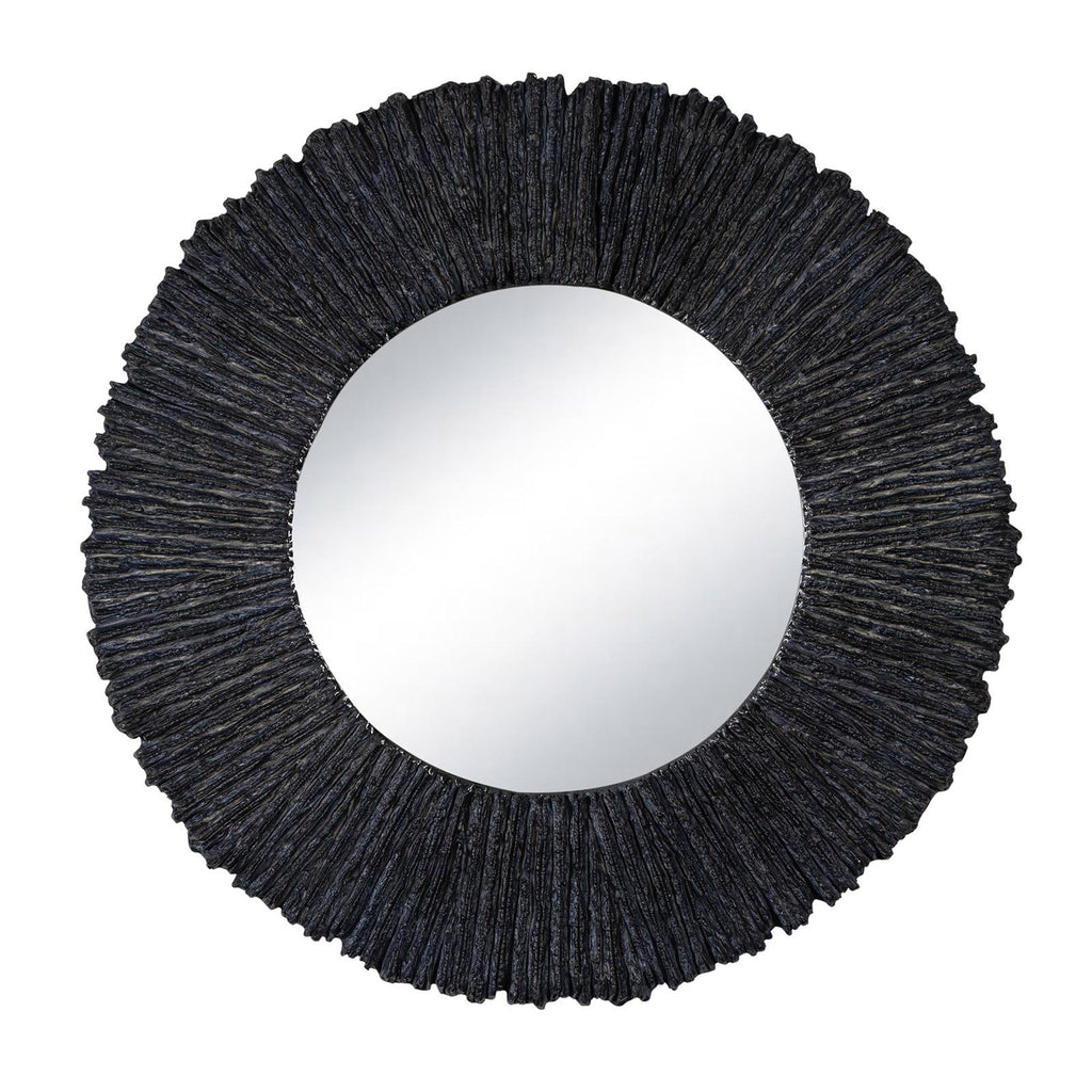 Slate Mirror Round | Black