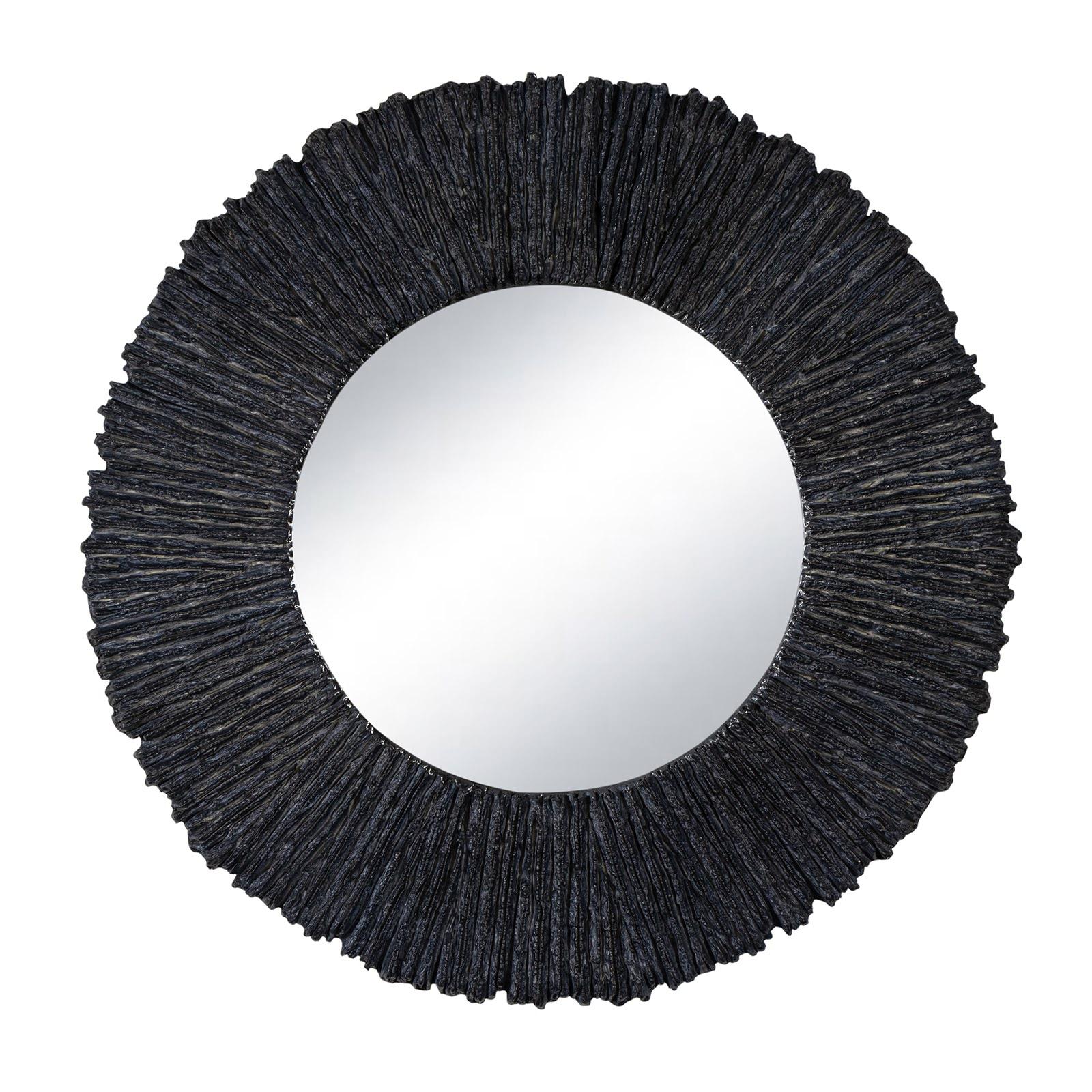 Slate Mirror Round | Black