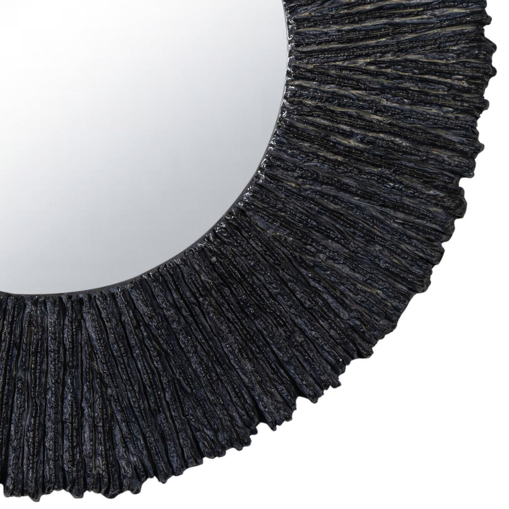 Slate Mirror Round | Black
