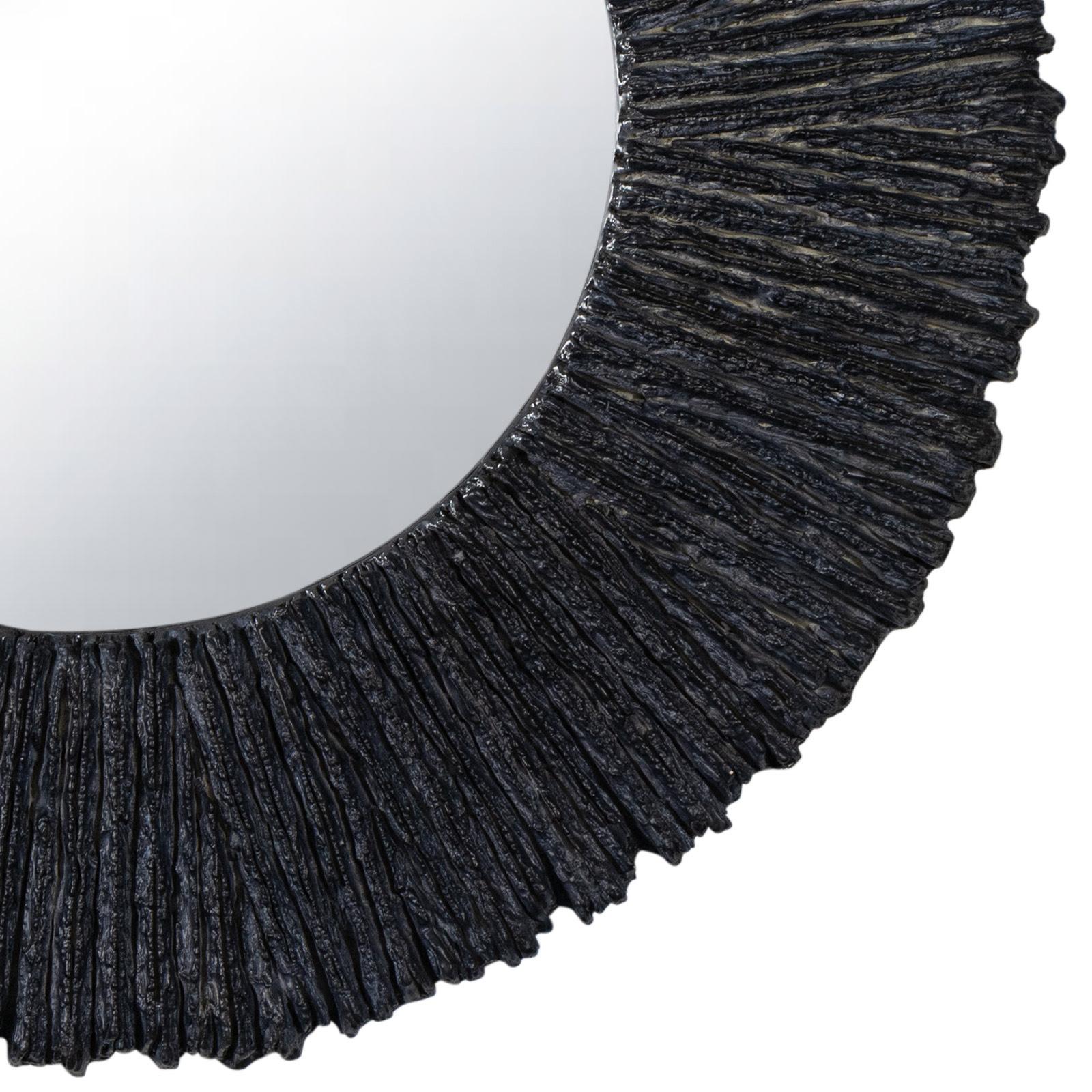 Slate Mirror Round | Black