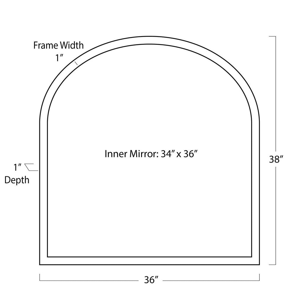 Knox Leather Mantle Mirror | Black