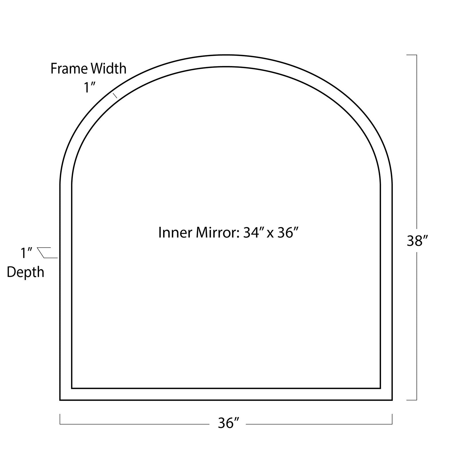 Knox Leather Mantle Mirror | Black