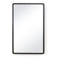 Knox Leather Rectangle Mirror | Black