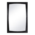 Estaban Leather Mirror Small | Black