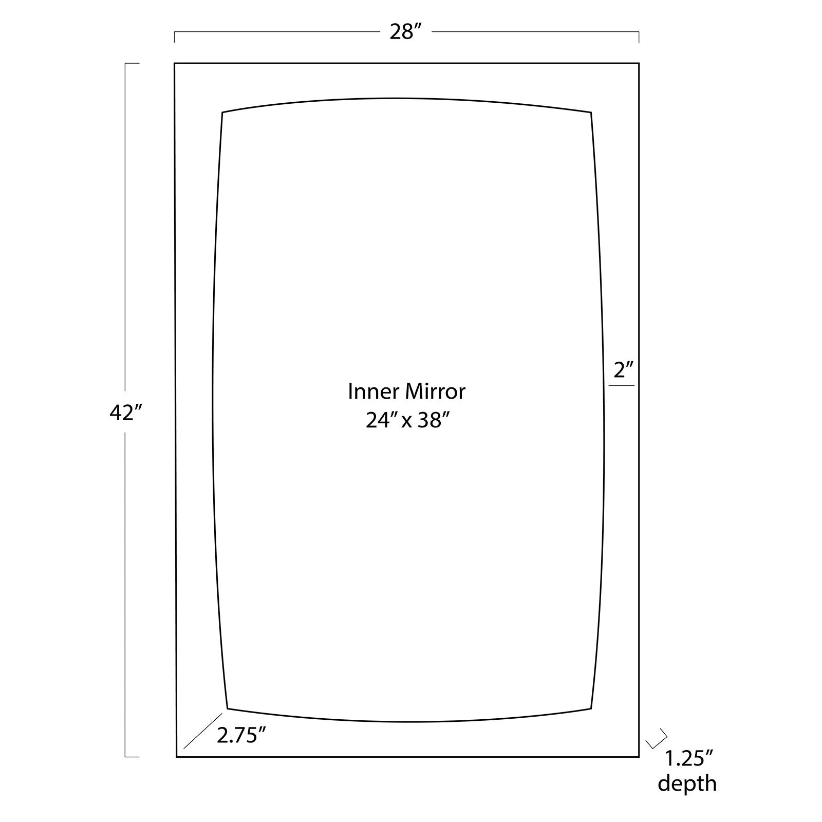 Estaban Leather Mirror Small | Black