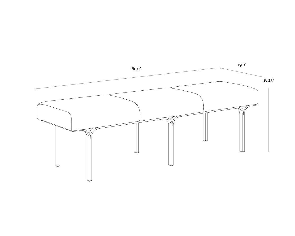 Nuvella Bench - Kona Camel
