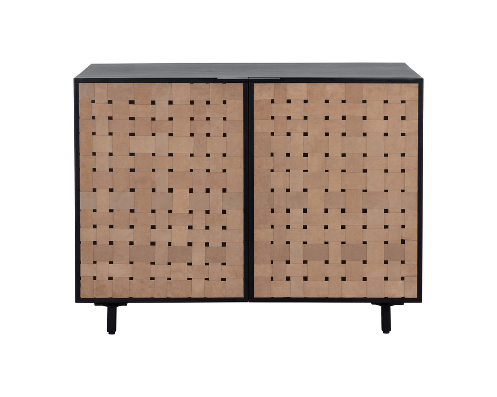 Omari Sideboard - Small - Suede Light Tan Leather
