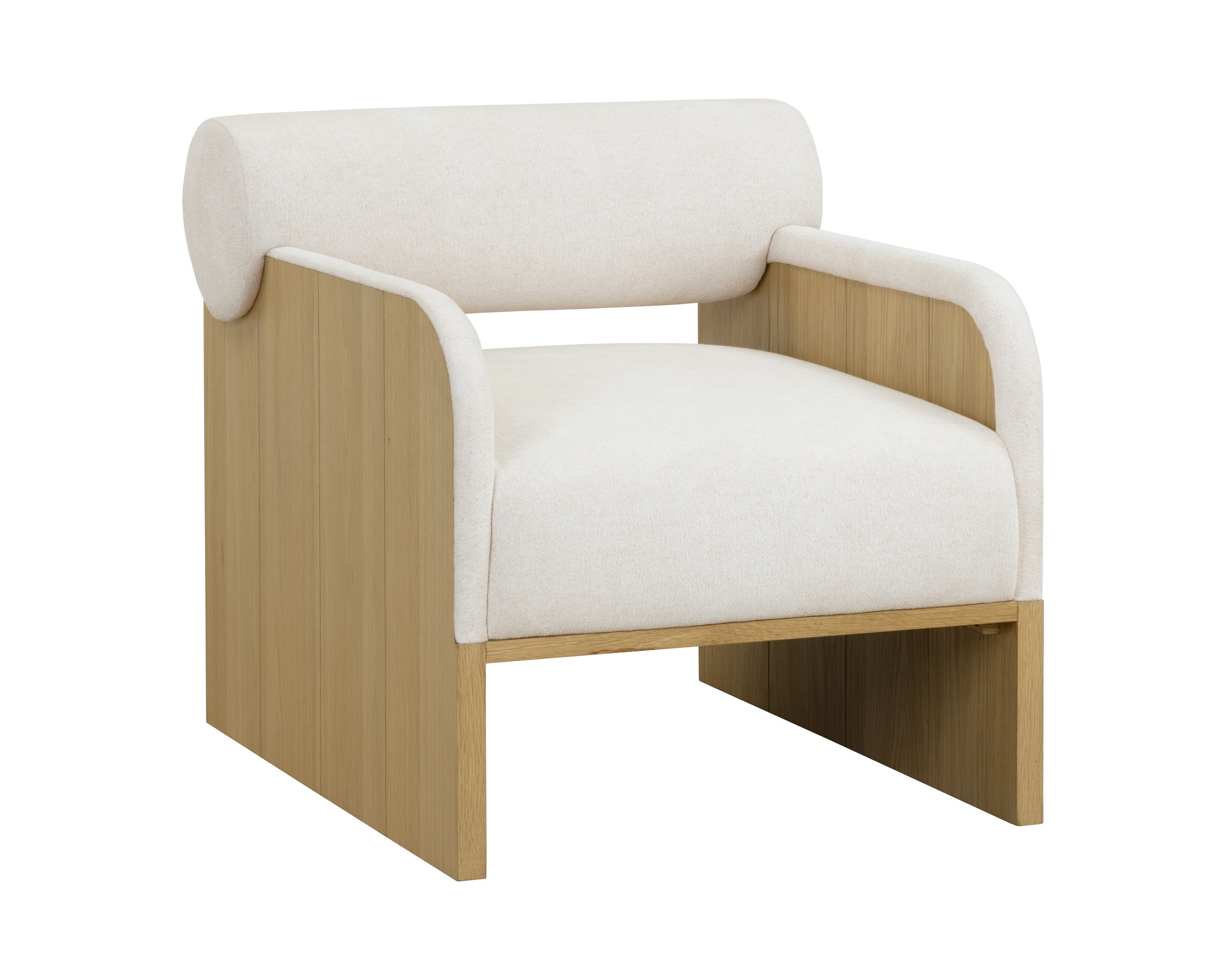 Coburn Lounge Chair - Rustic Oak - Eclipse White