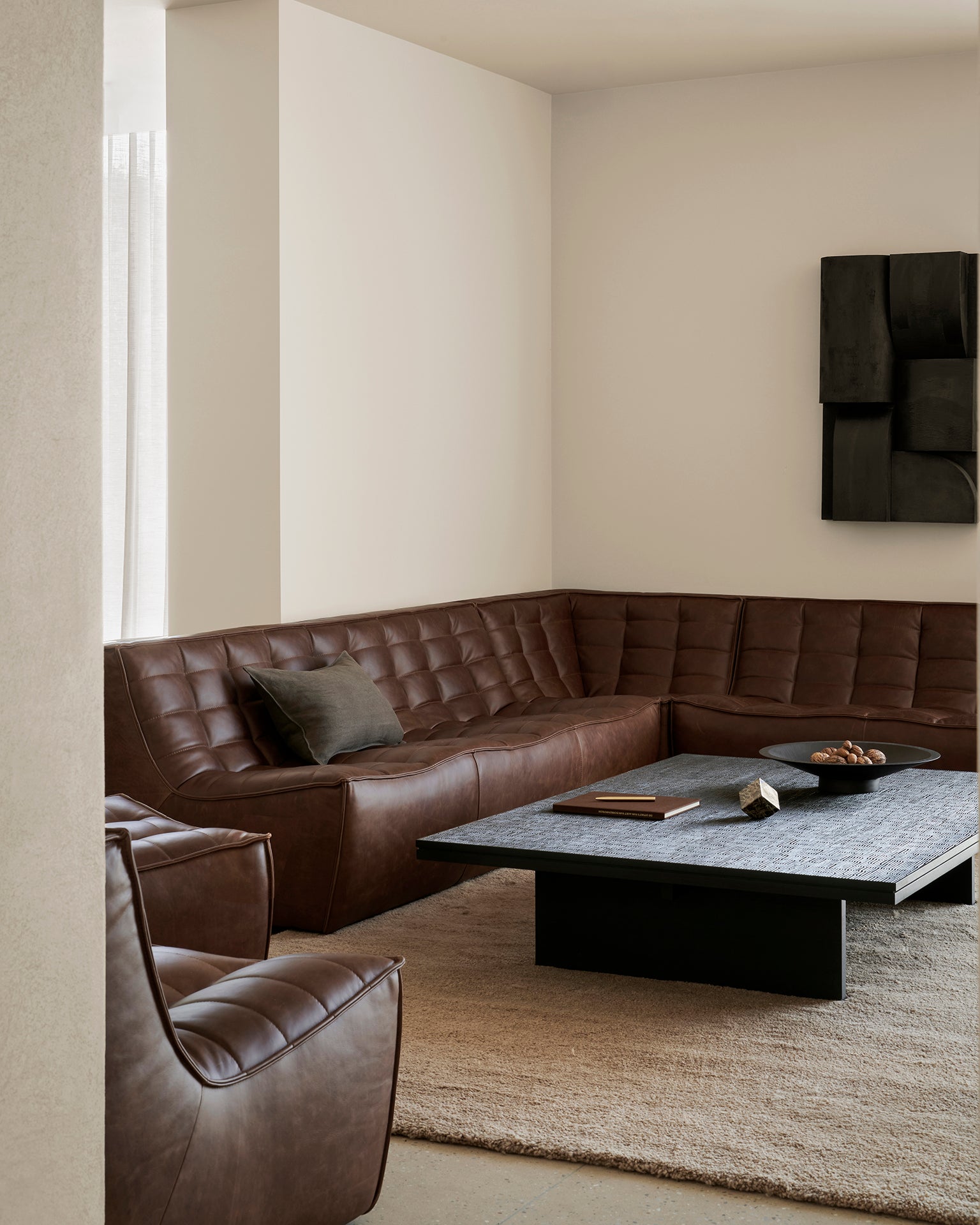 N701 Modular Sofa | Chestnut Leather | 3 Seater