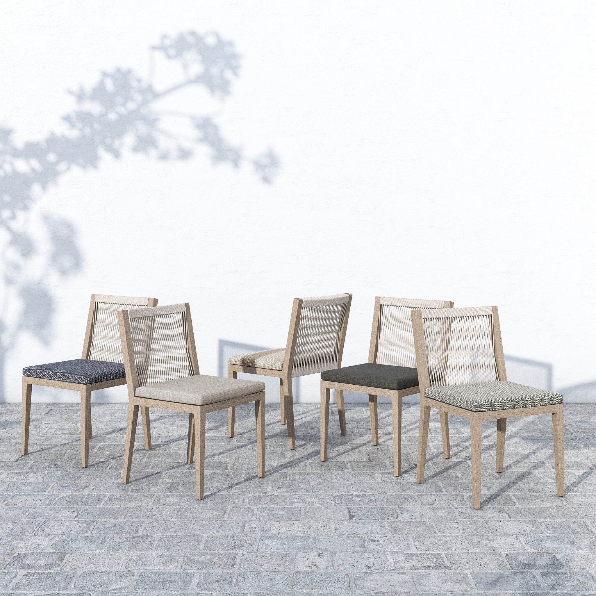 Sherwood Outdoor Dining Chair, Washed Brown - Venao Charcoal