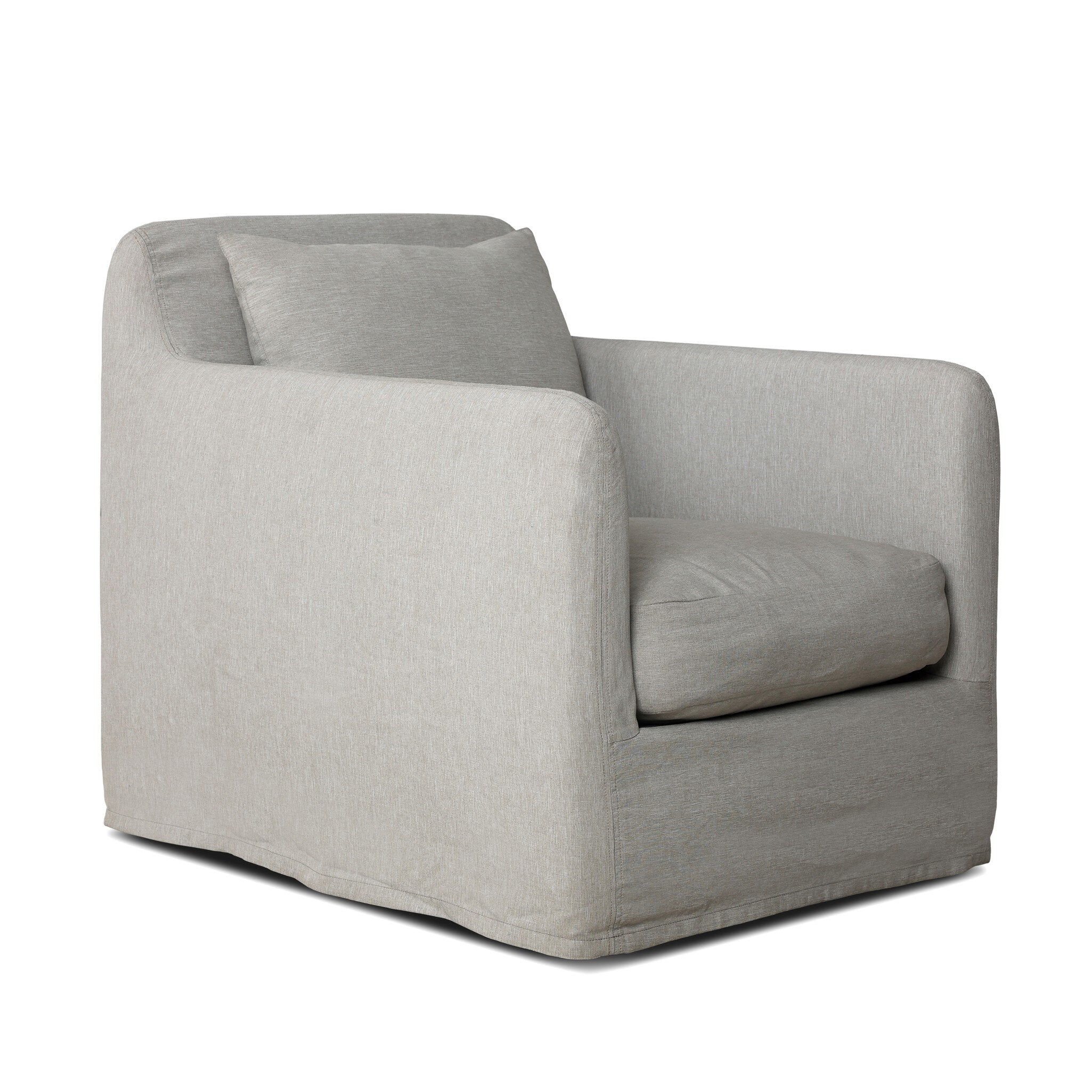 Dade Outdoor Slipcover Swivel Chair - Venao Grey