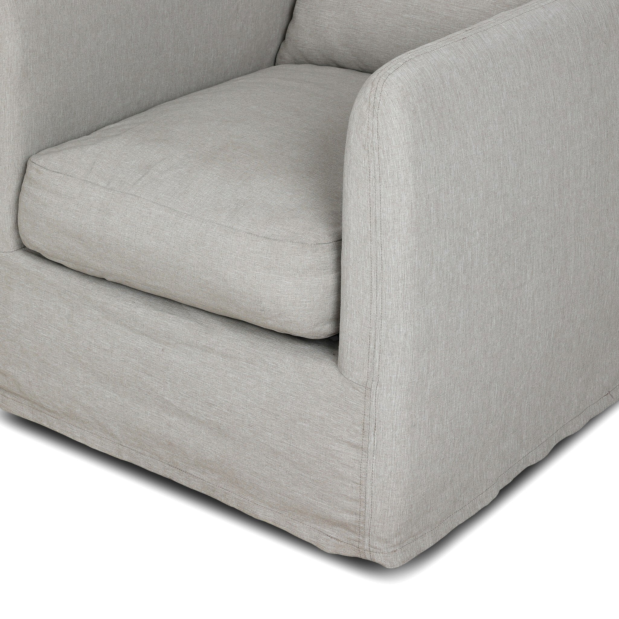 Dade Outdoor Slipcover Swivel Chair - Venao Grey