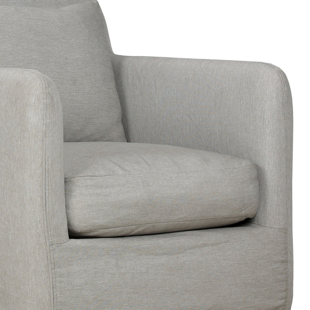 Dade Outdoor Slipcover Swivel Chair - Venao Grey