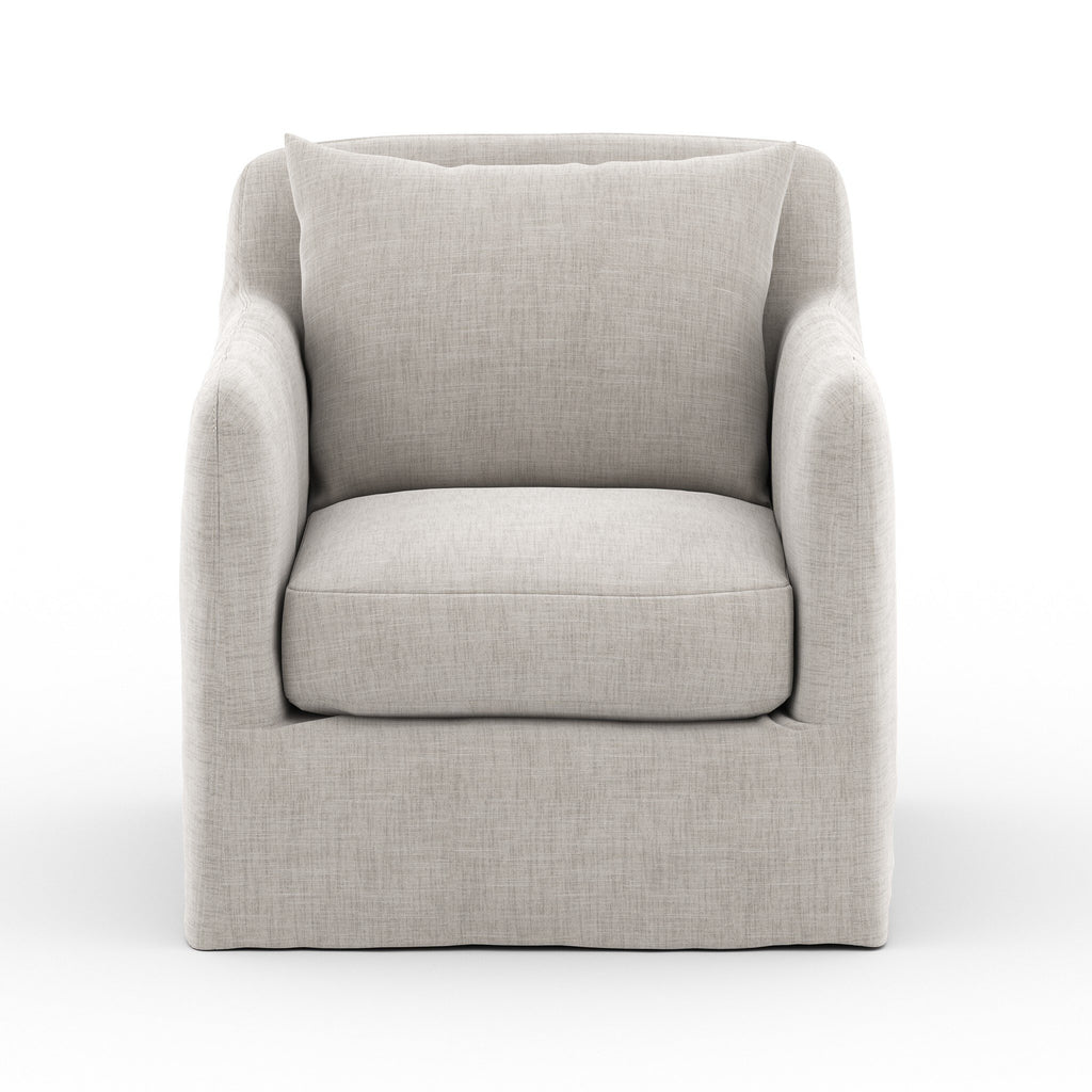 Dade Outdoor Slipcover Swivel Chair - Venao Grey