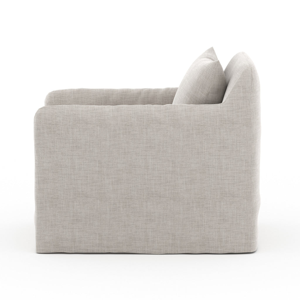 Dade Outdoor Slipcover Swivel Chair - Venao Grey