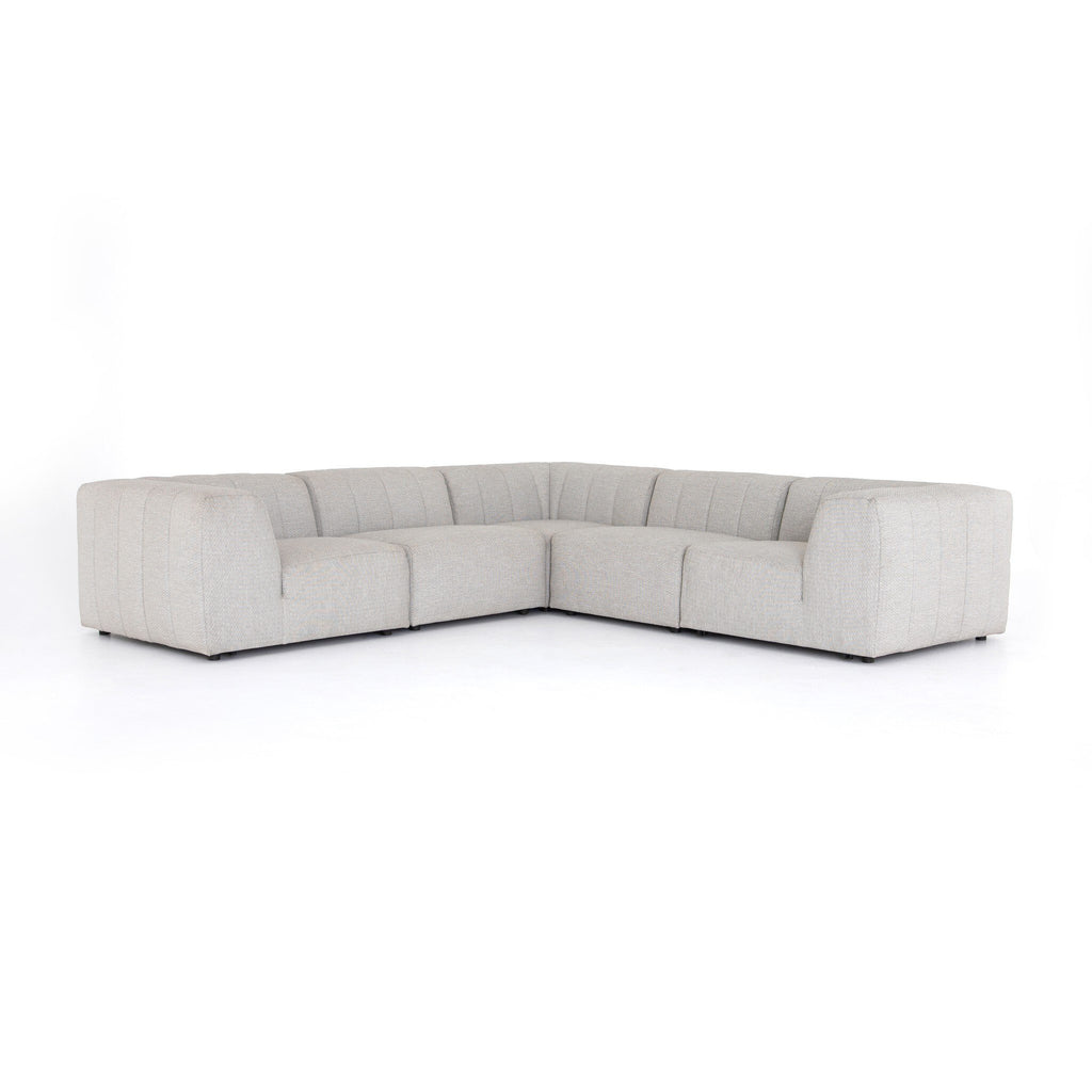 Gwen Outdoor 5-Piece Sectional - Faye Ash