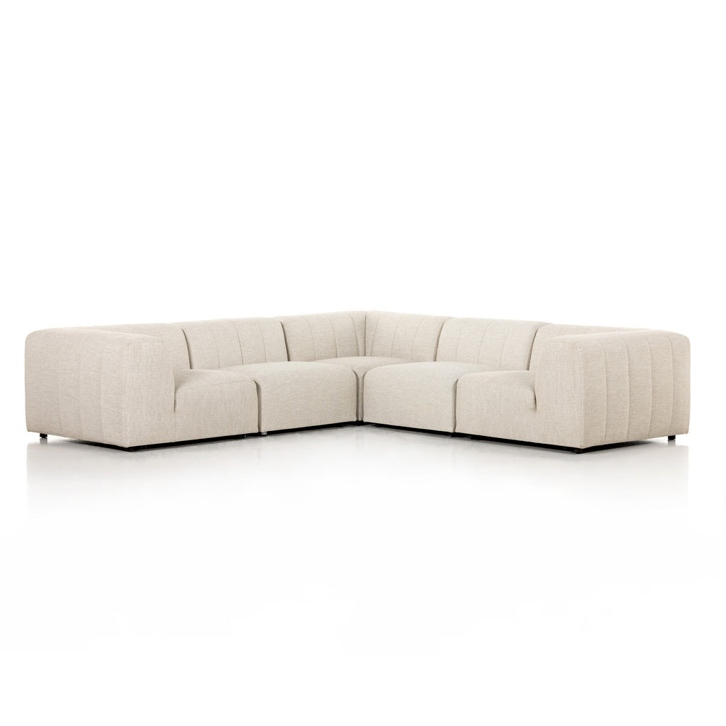 Gwen Outdoor 5-Piece Sectional - Faye Sand