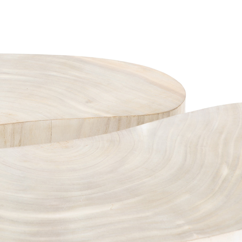 Avett Coffee Table Set - Bleached Guanacaste Oyster