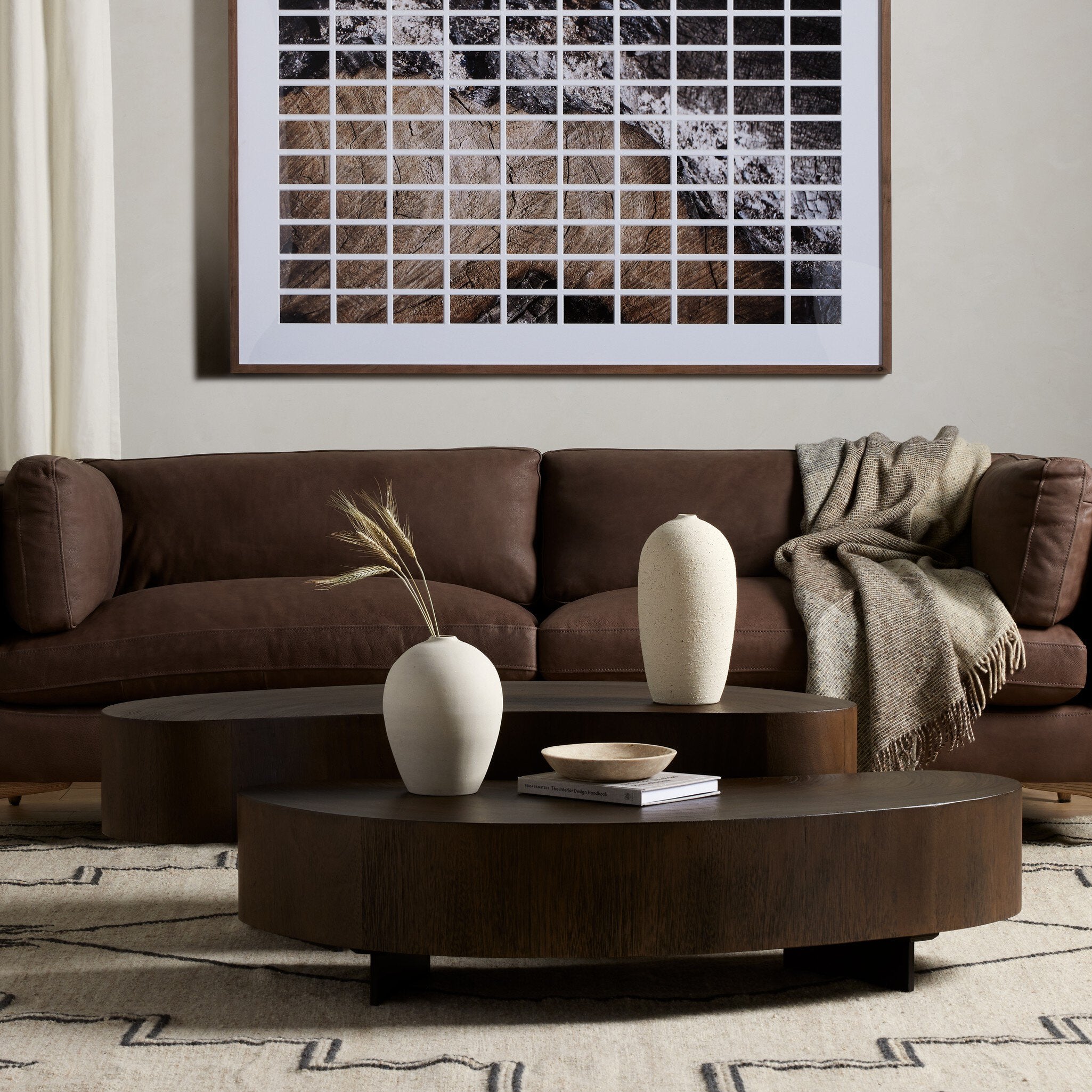 Avett Coffee Table Set - Smoked Guanacaste Oyster