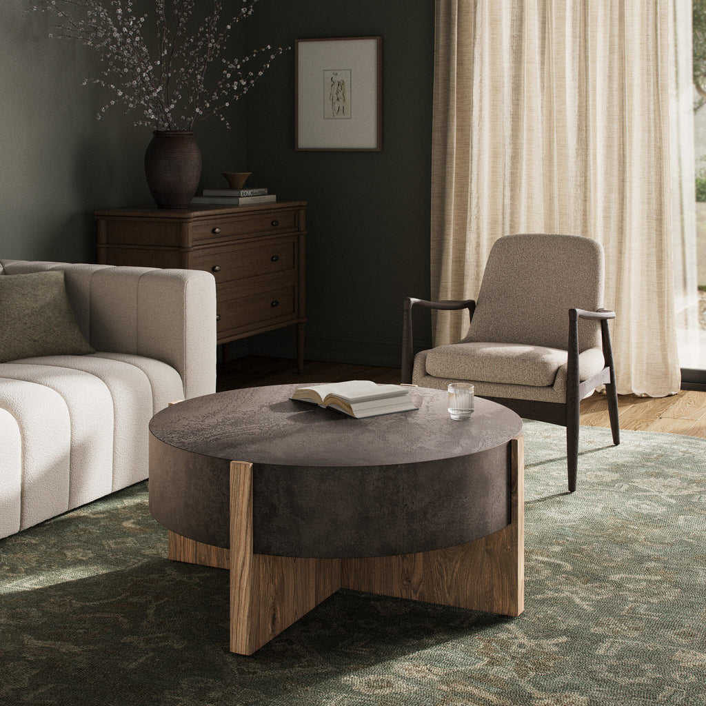 Bingham Coffee Table - Rustic Oak Veneer