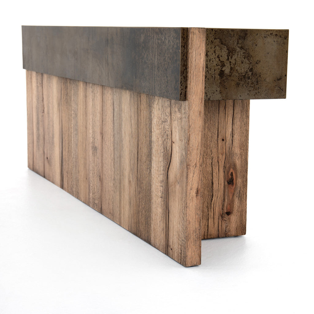 Bingham Console Table - Rustic Oak Veneer