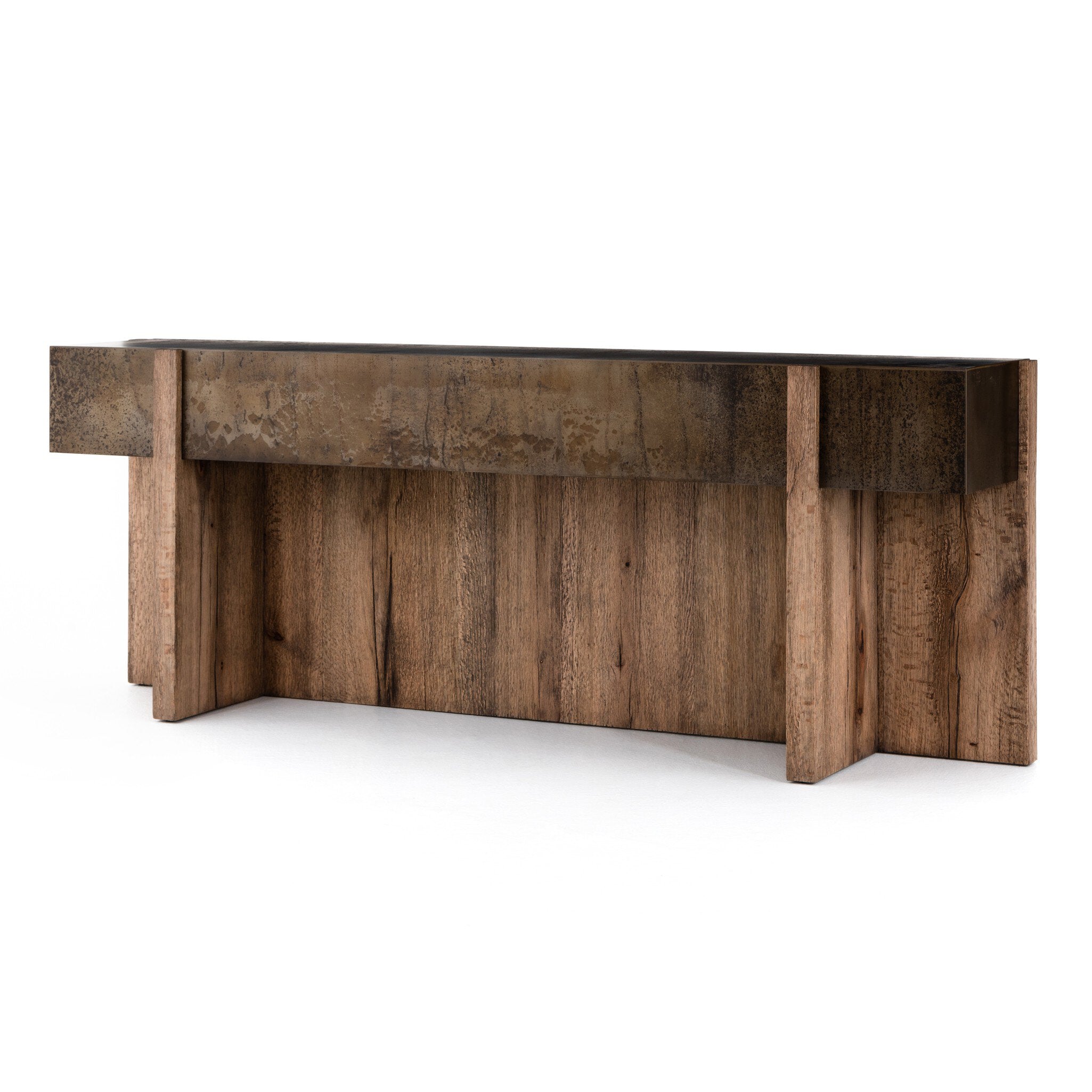 Bingham Console Table - Rustic Oak Veneer