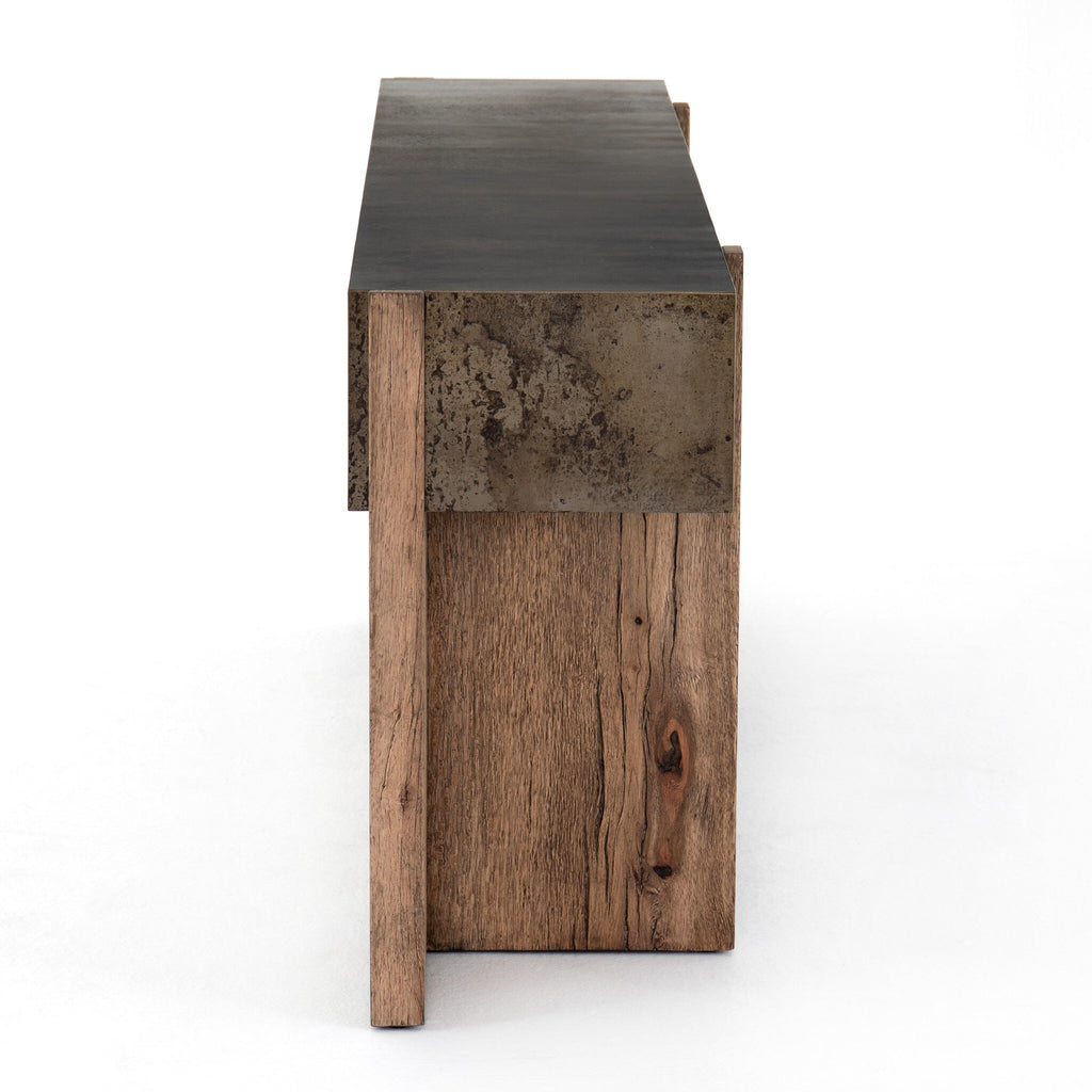 Bingham Console Table - Rustic Oak Veneer