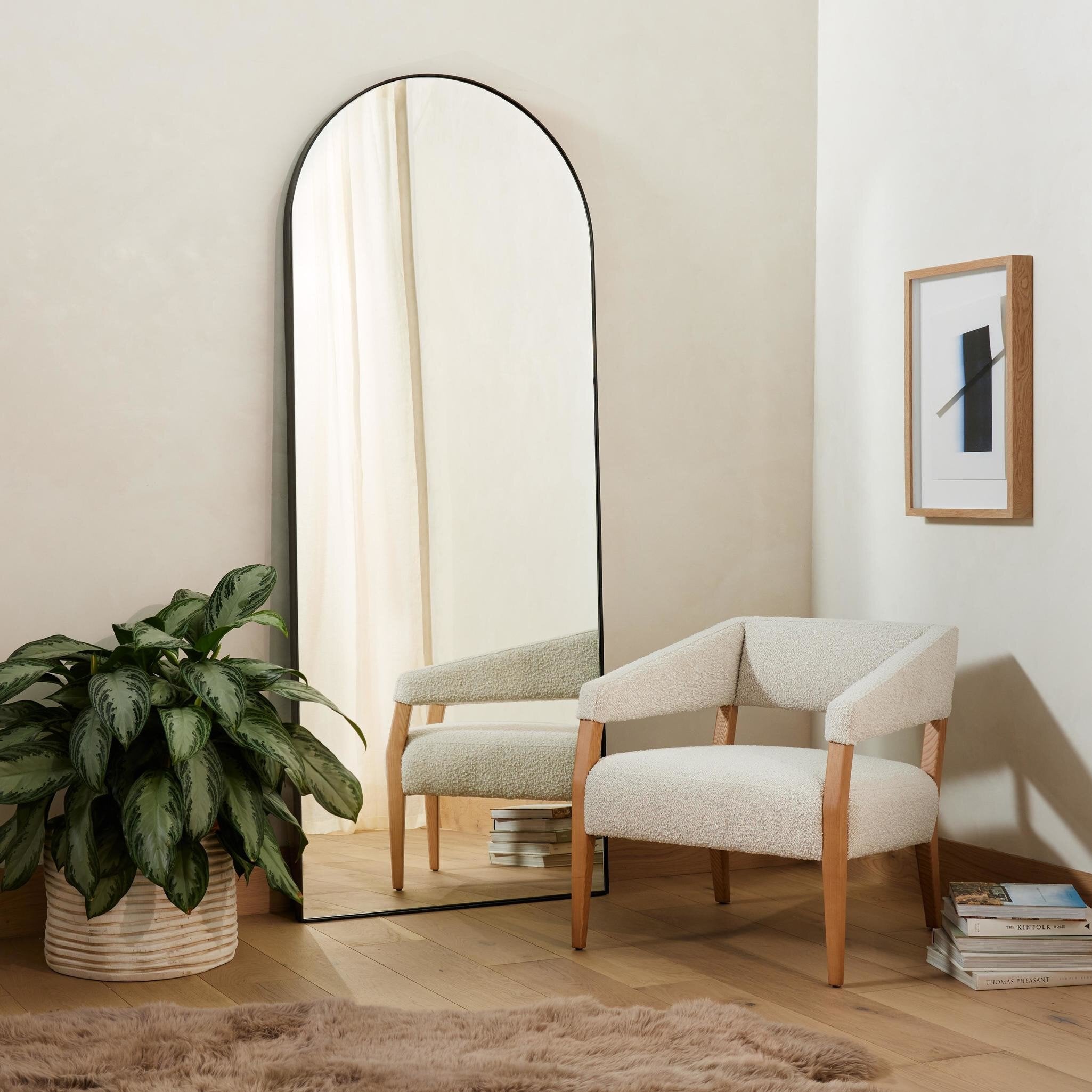 Georgina Floor Mirror - Iron Matte Black