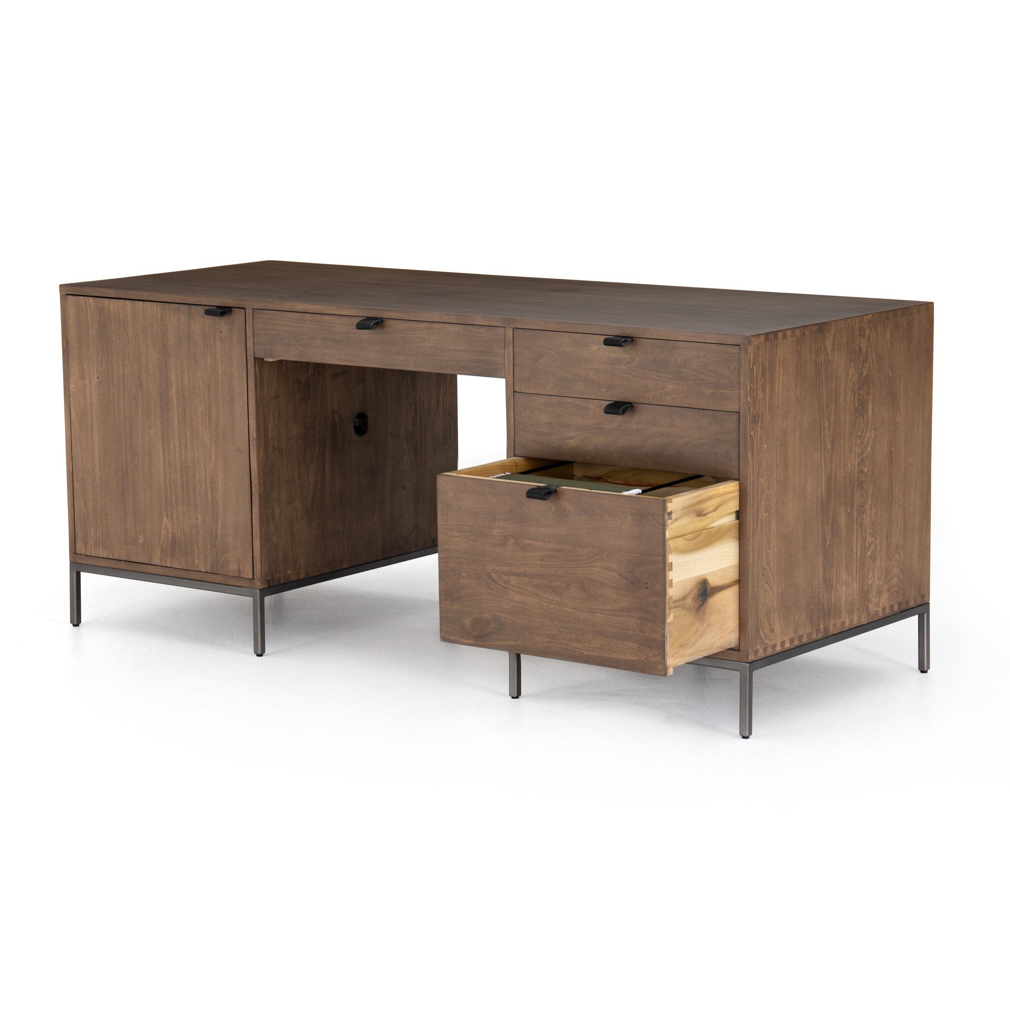 Trey Executive Desk - Auburn Poplar