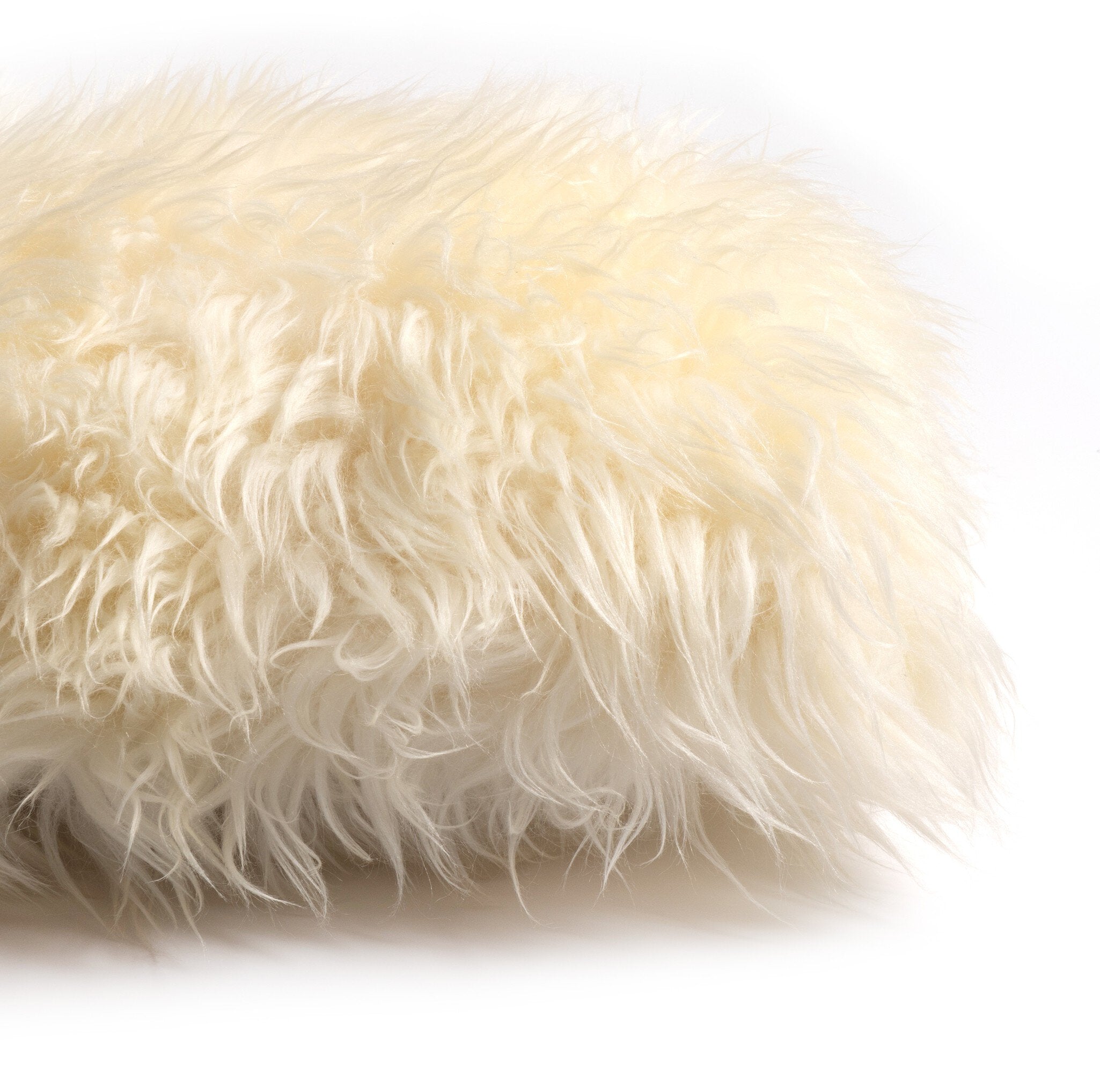 Lalo Lambskin Lumbar Pillow - White Lambskin