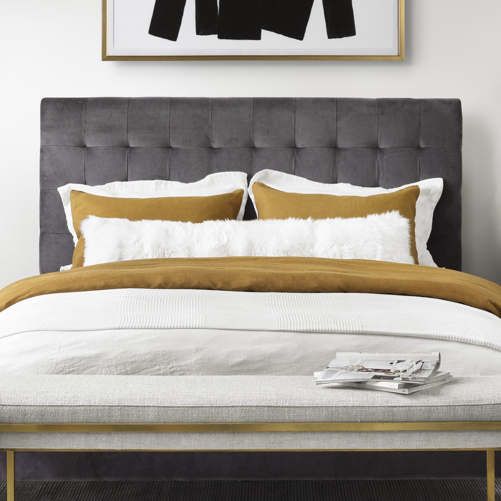 Lalo Lambskin Lumbar Pillow - White Lambskin