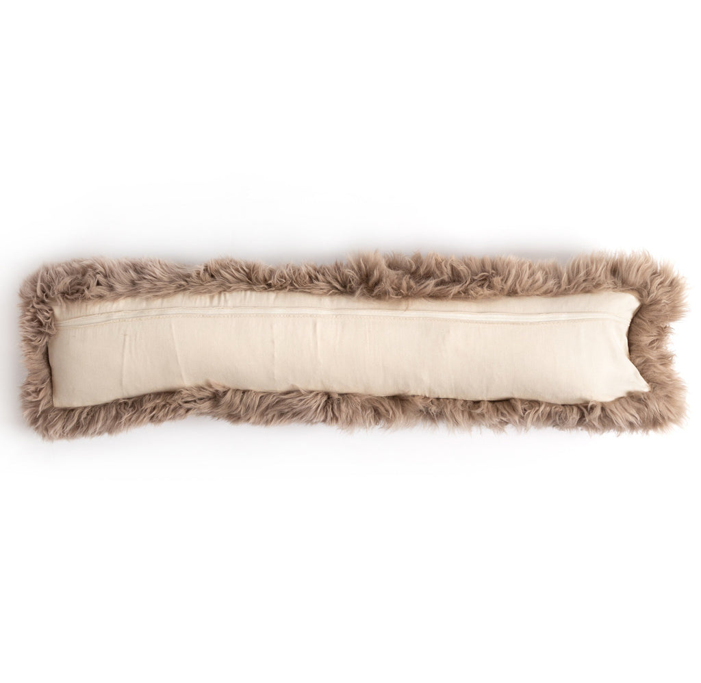 Lalo Lambskin Lumbar Pillow - Taupe Lambskin