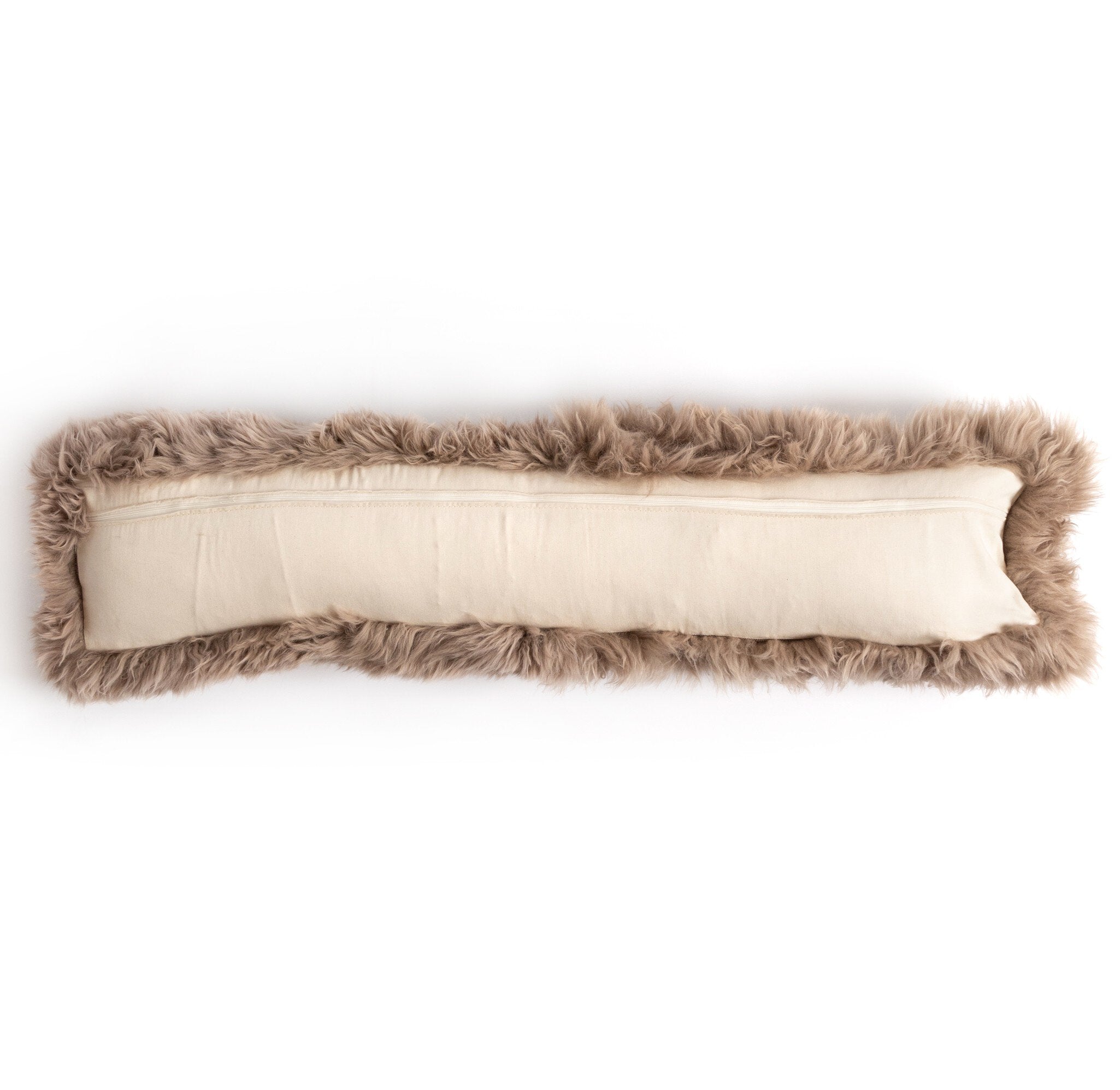Lalo Lambskin Lumbar Pillow - Taupe Lambskin