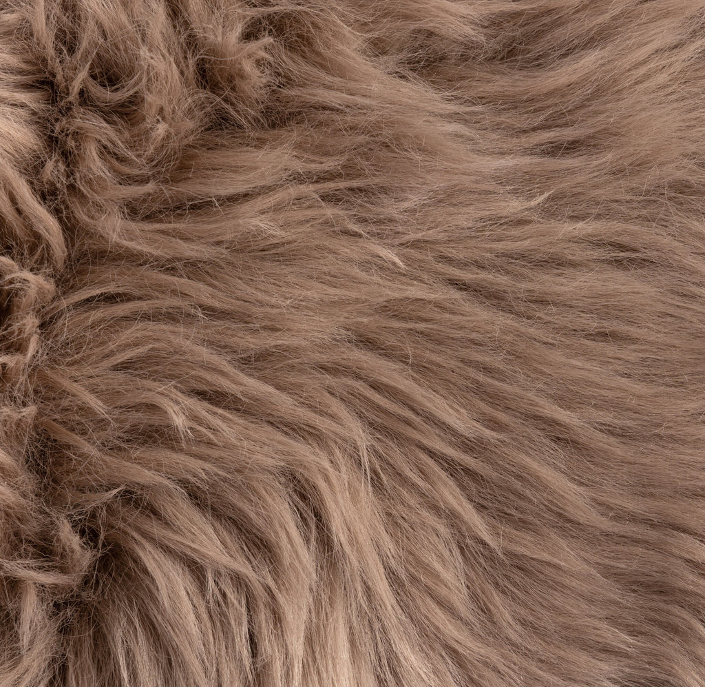 Lalo Lambskin Lumbar Pillow - Taupe Lambskin