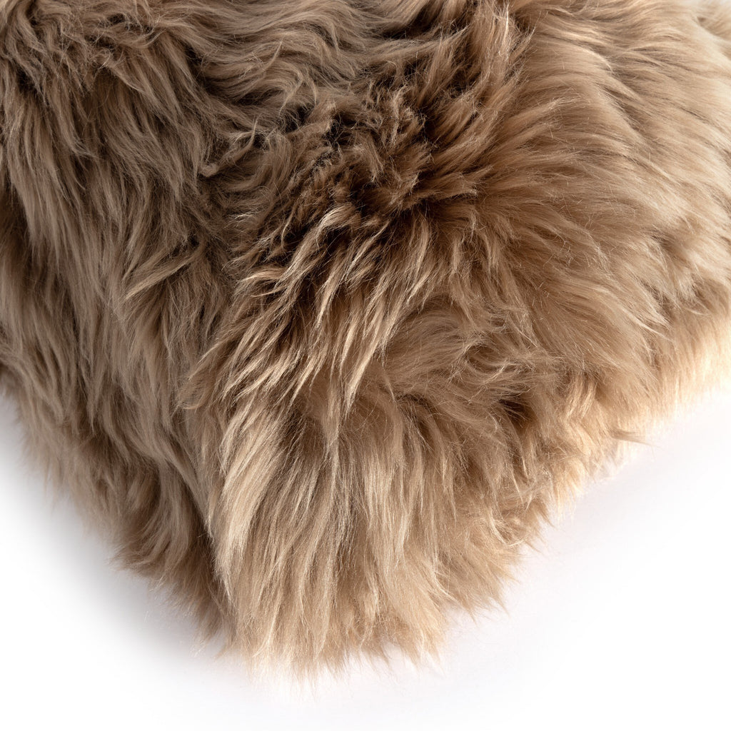 Lalo Lambskin Lumbar Pillow - Taupe Lambskin