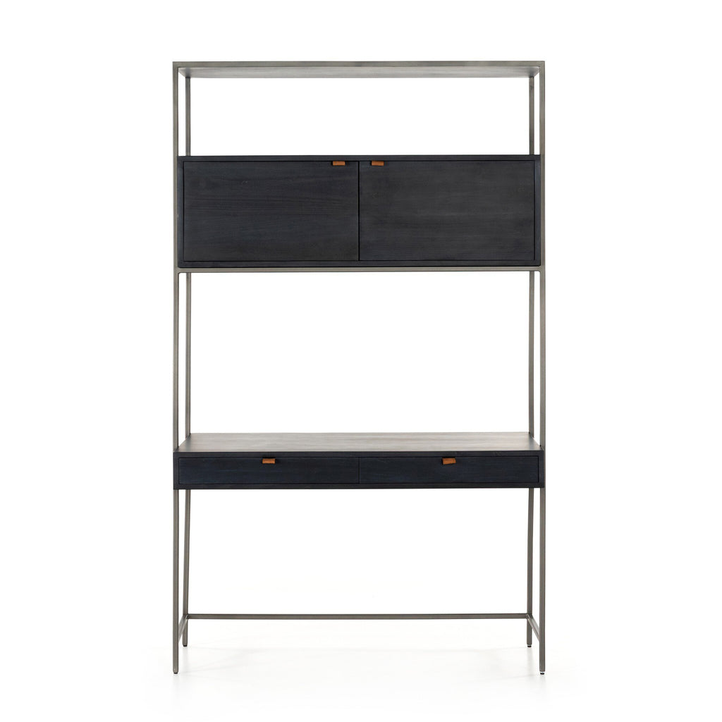 Trey Modular Wall Desk - Black Wash Poplar