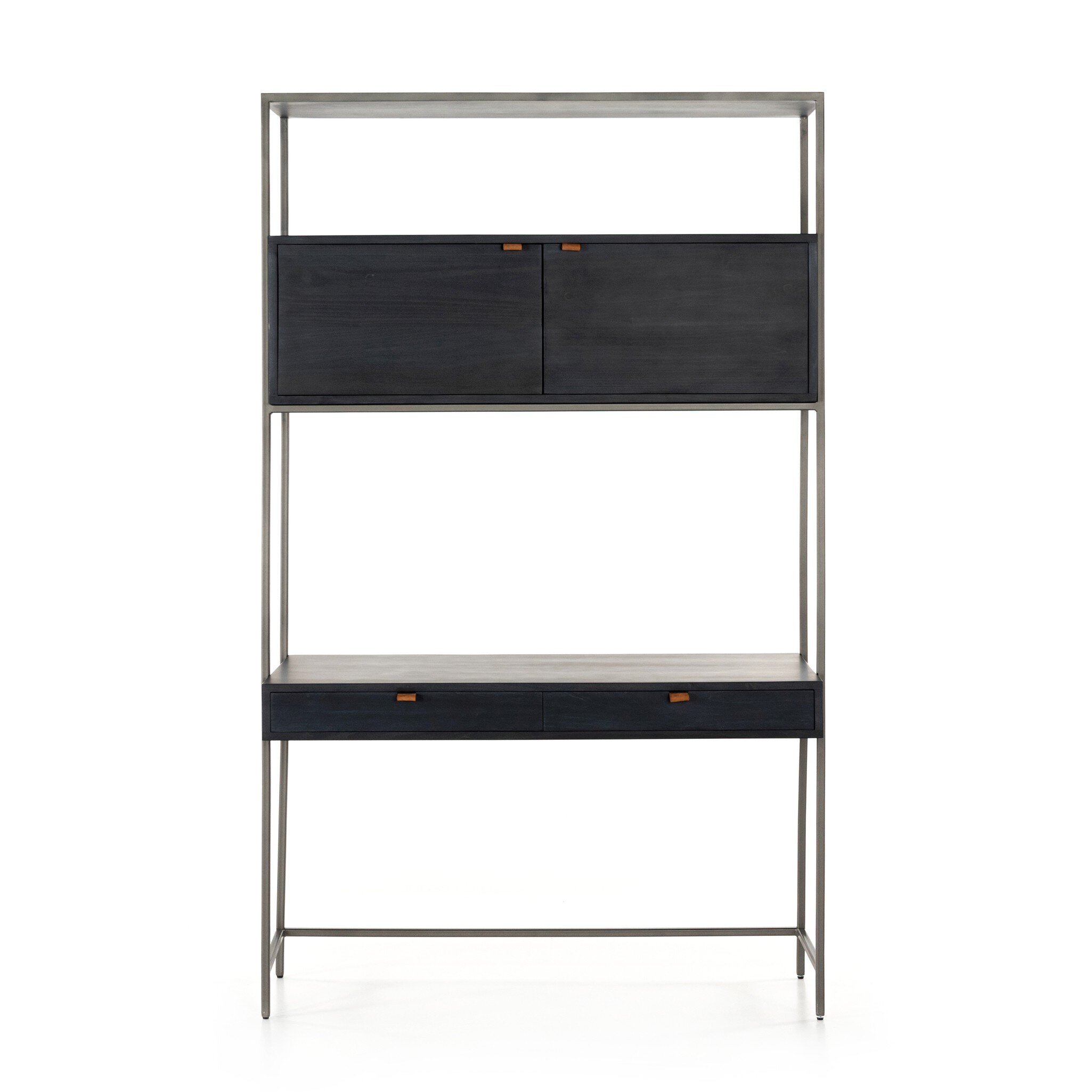 Trey Modular Wall Desk - Black Wash Poplar