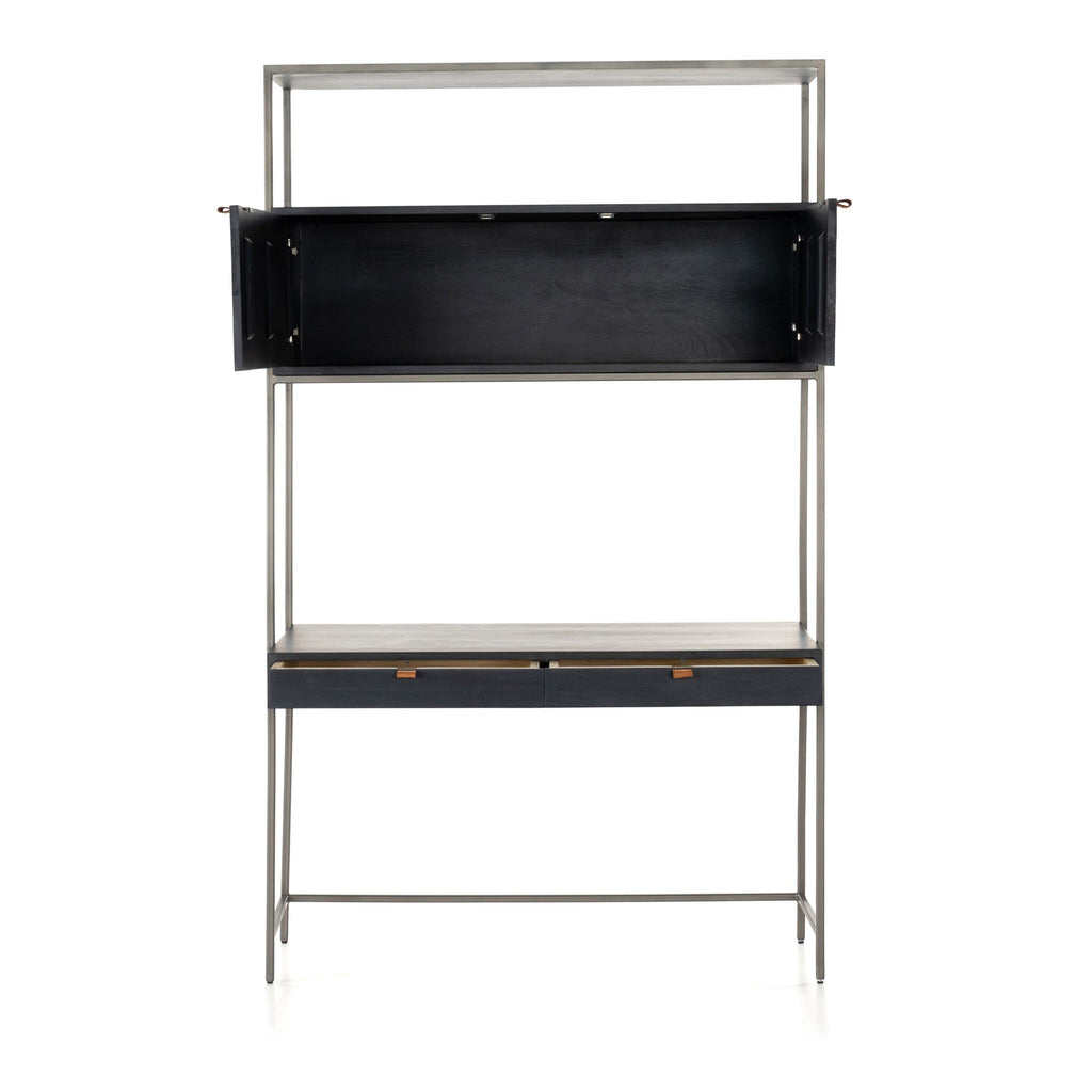 Trey Modular Wall Desk - Black Wash Poplar