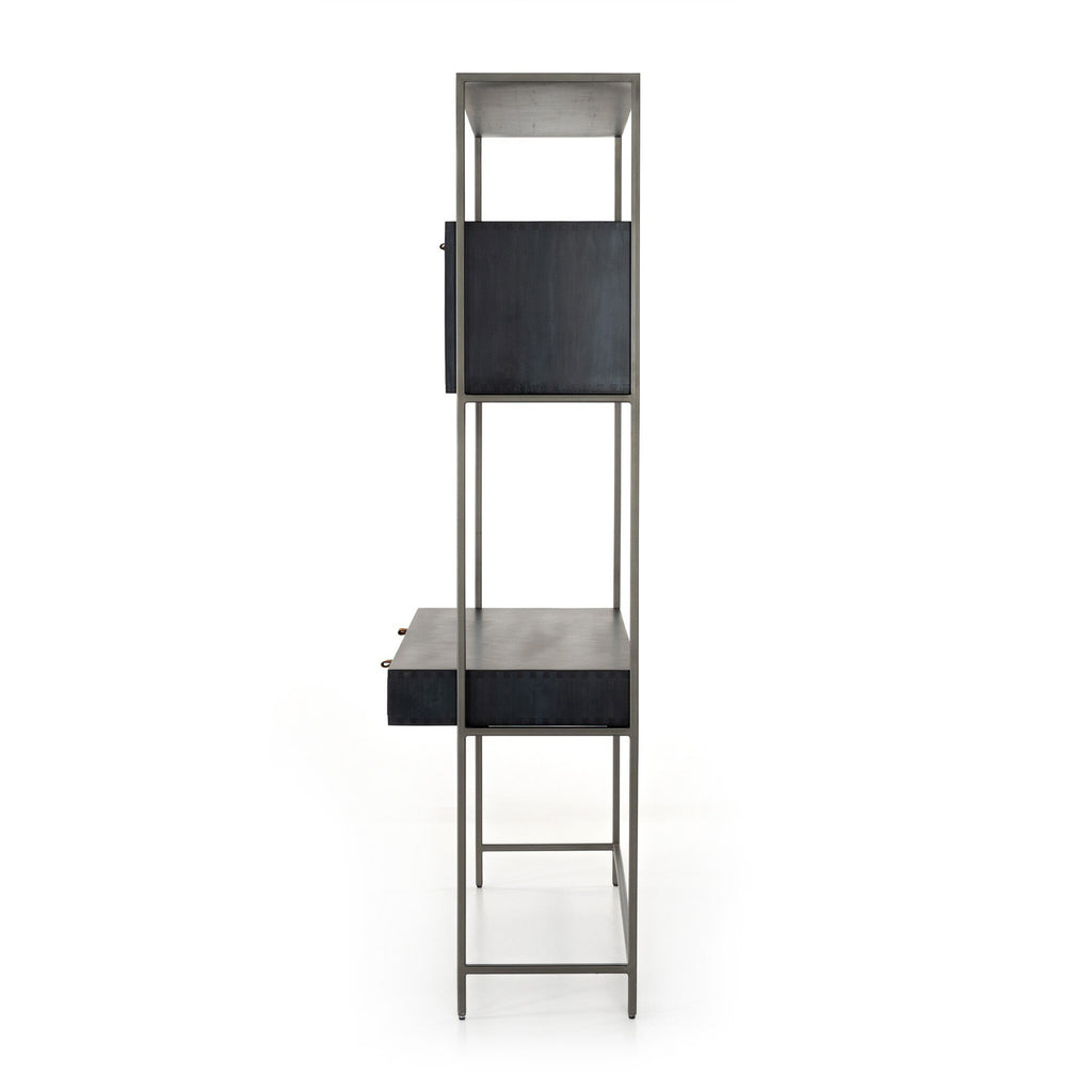 Trey Modular Wall Desk - Black Wash Poplar