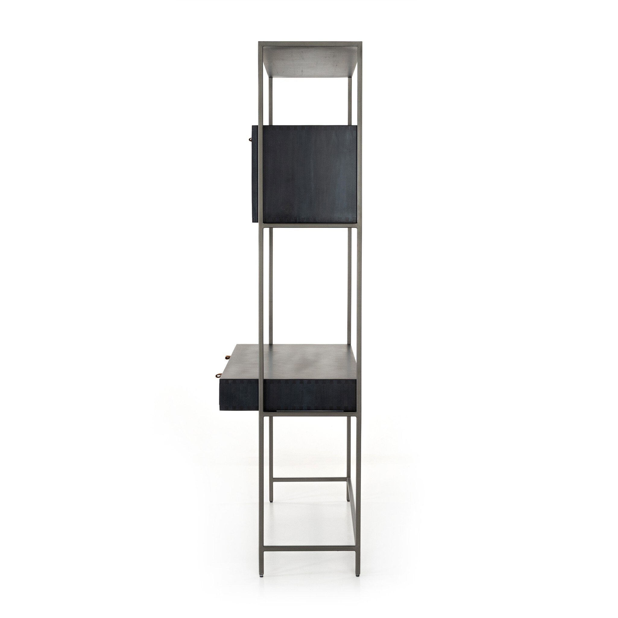 Trey Modular Wall Desk - Black Wash Poplar