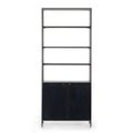 Trey Modular Wide Bookcase - Black Wash Poplar