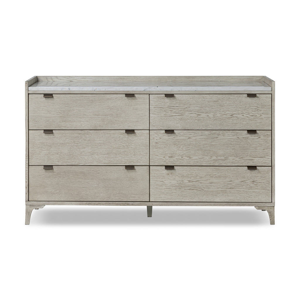 Viggo 6 Drawer Dresser - Vintage White Oak